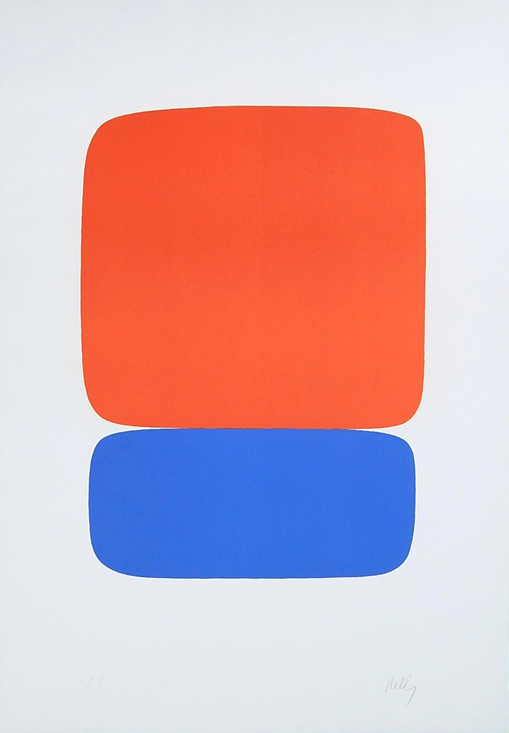 Ellsworth Kelly, Red-Orange over Blue