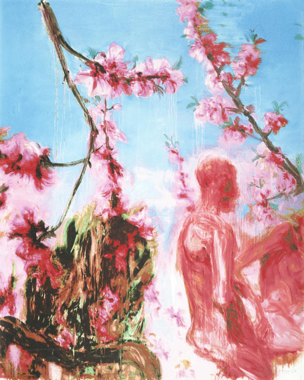 Zhou Chunya, Peach Blossom (Two Figures)