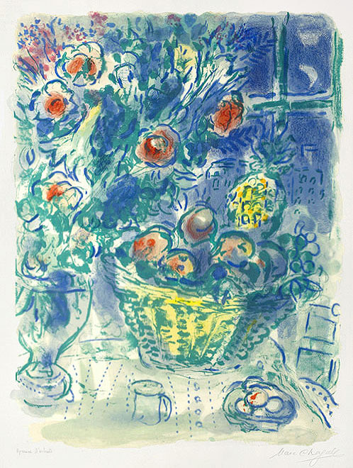 Marc Chagall, Basket of Fruit and Pineapples
