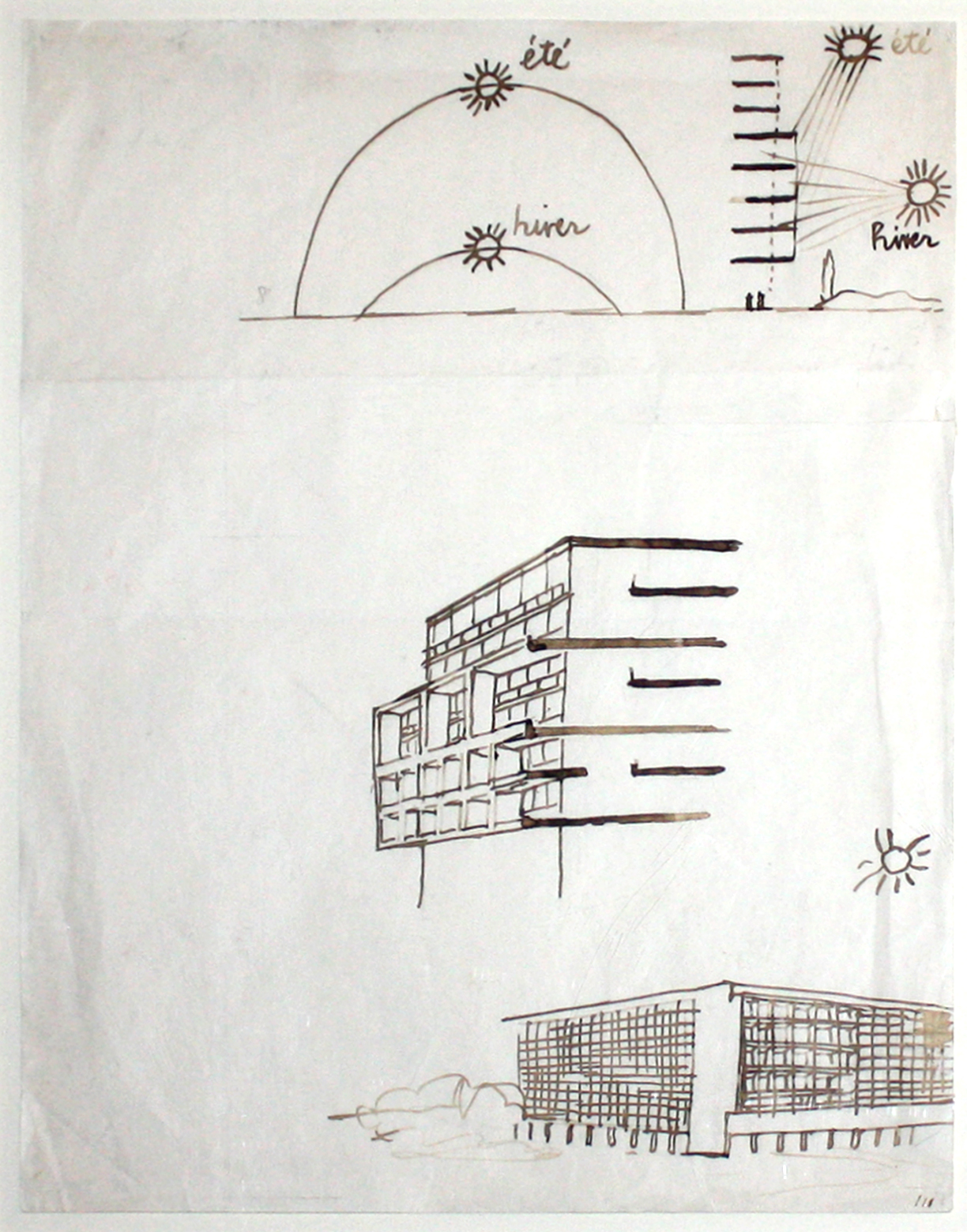 Le Corbusier, Sketches Illustrating The Principle of the Brise-Soleil