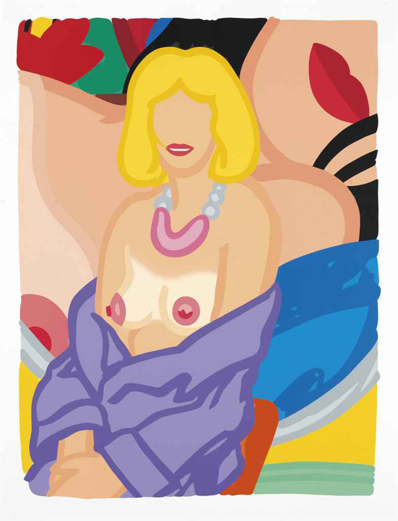 Tom Wesselmann, Claire Sitting with Robe Half Off (Vivienne) (from Portfolio 90)