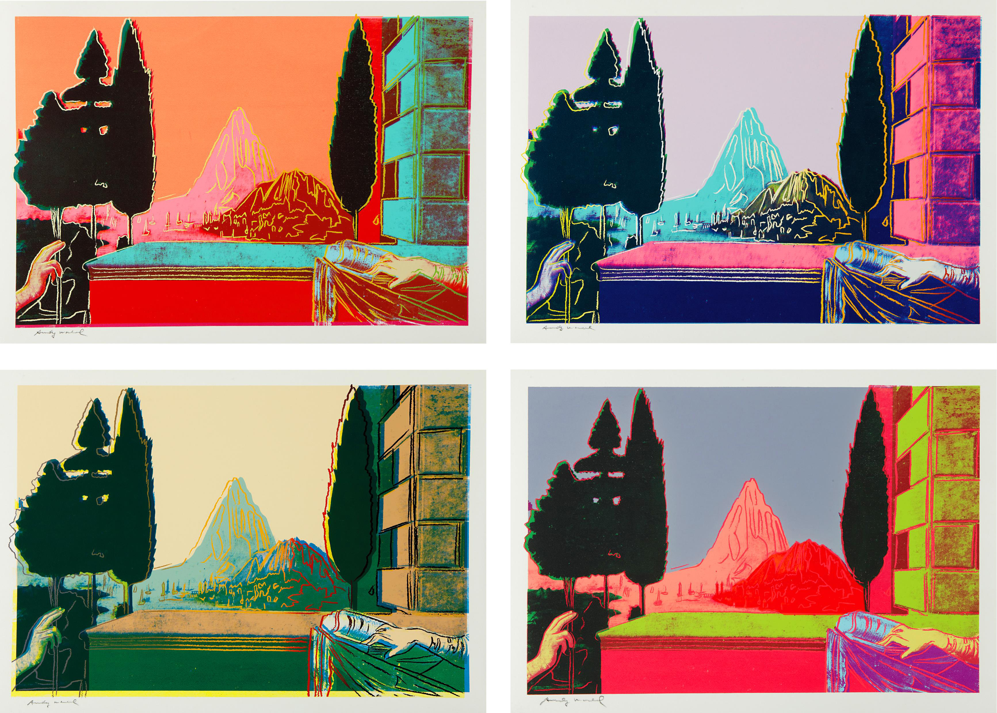 Andy Warhol, Details of Renaissance Paintings (Leonardo da Vinci, The Annunciation, 1472) (set of 4)