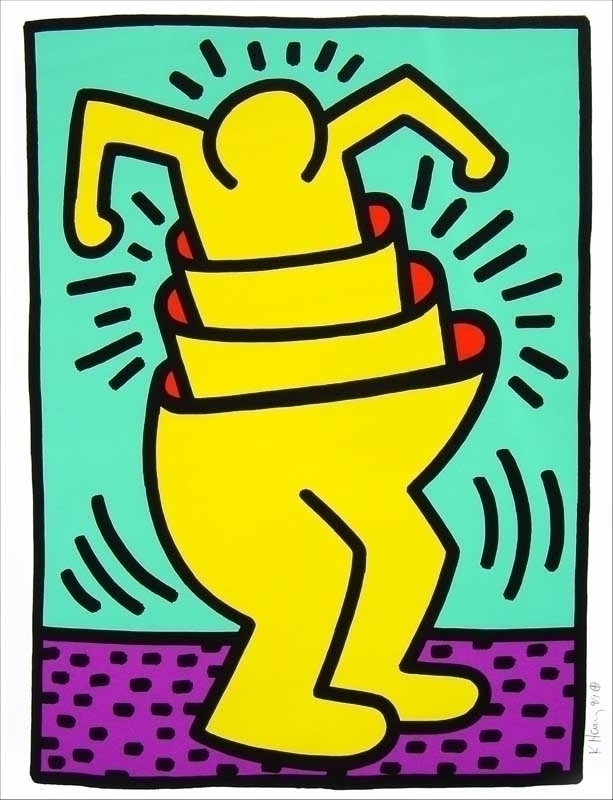 Keith Haring, Untitled (Cup Man)