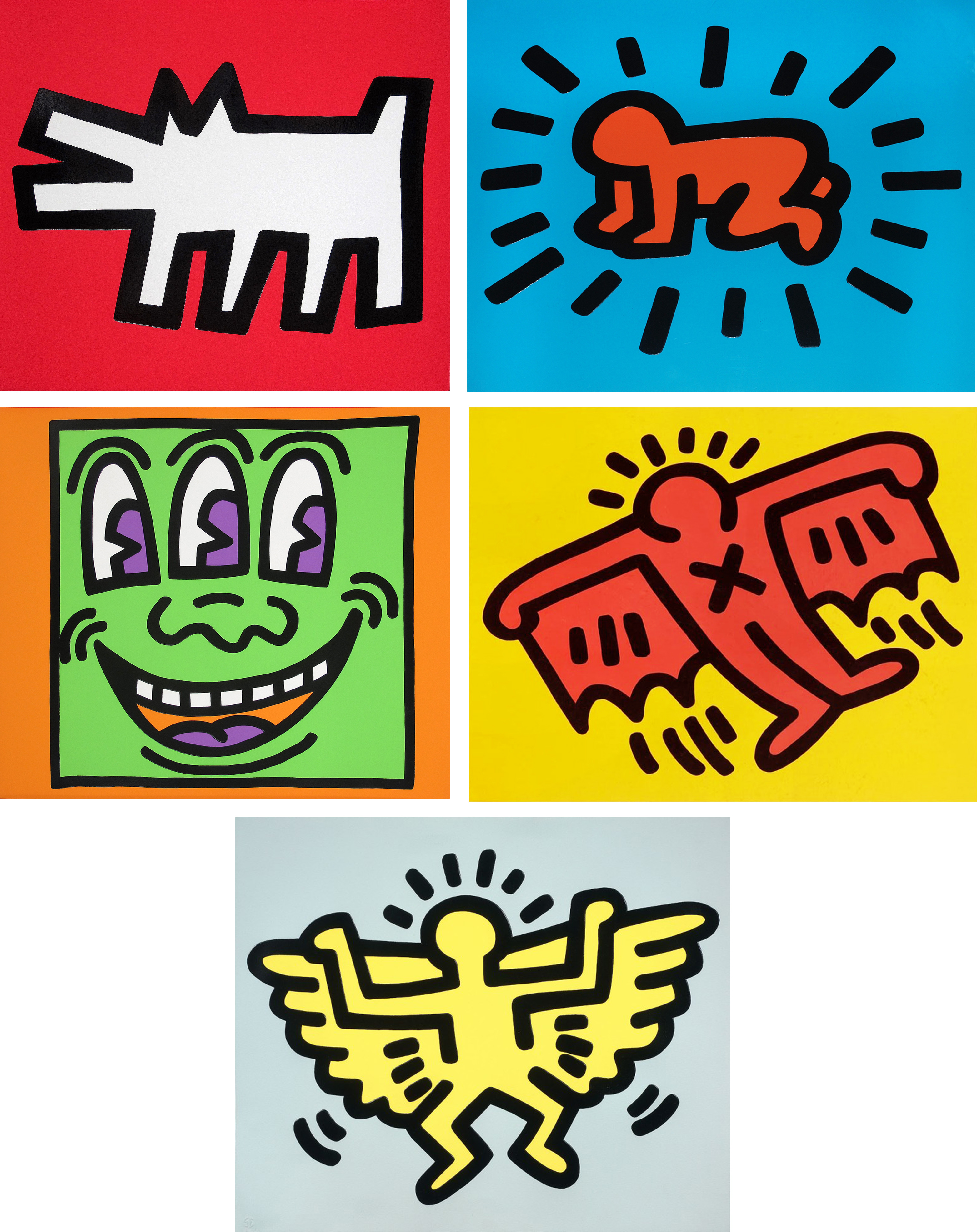 Keith Haring, Icons (portfolio of 5)