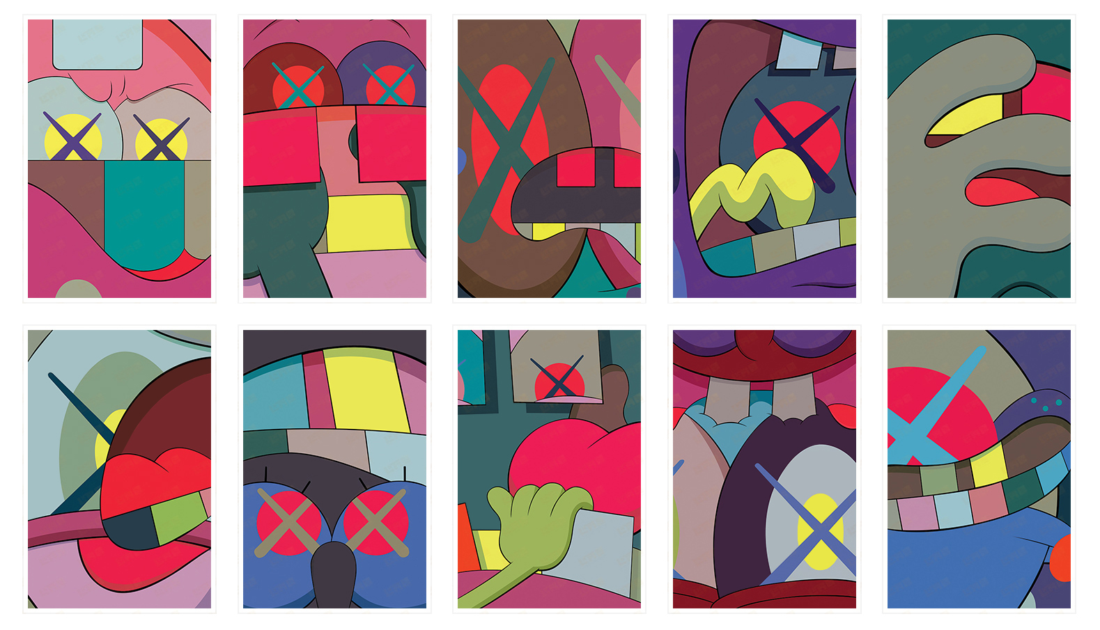 KAWS, Ups and Downs (complete set of 10 works)