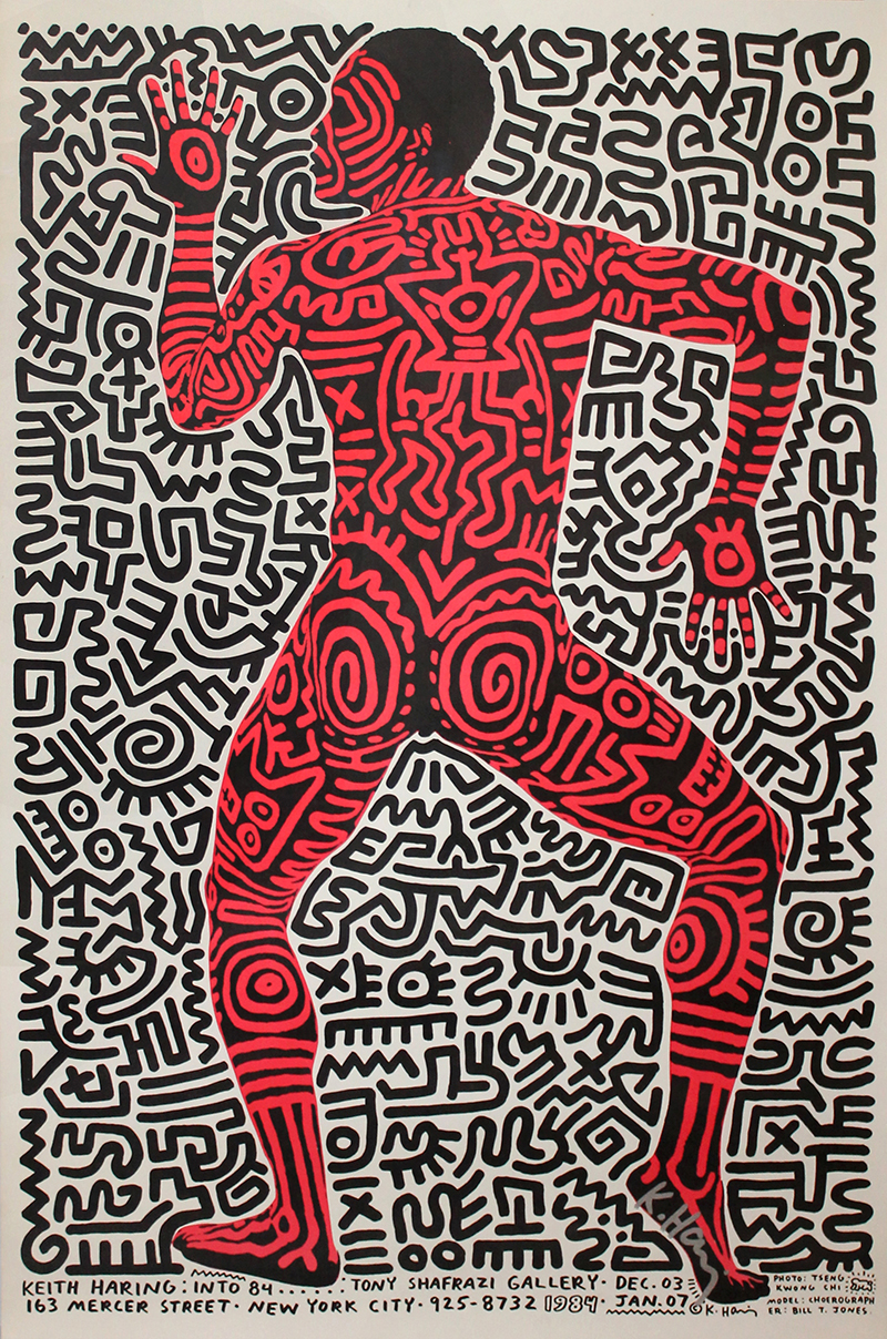 Keith Haring, Tony Shafrazi Gallery Poster (Signed)